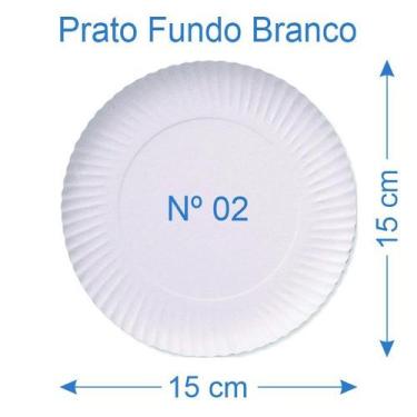 Imagem de 100 Prato de Bolo Salgado Fundo Branco Nº2 - AAZ