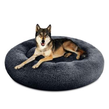 Imagem de SAVFOX Cama calmante para cães, cama antiansiedade, cama de cachorro de pelúcia para cães pequenos, média, grande e GG, cama macia e confortável para cães em pele sintética, cama lavável para animais de estimação, vários tamanhos P-GG
