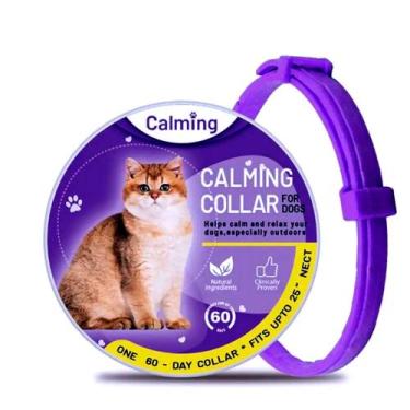 Imagem de Coleira Calmante Ajustável Antiestresse/Ansiedade e Agitação P/ Cães&G