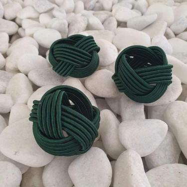 Imagem de Kit 04 Anéis Porta Guardanapo Argola Prendedor Mesa Posta Trançado Ver