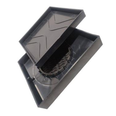 Imagem de Ralo Oculto 15x15 Invisivel Para Piso Porcelanato Cinza