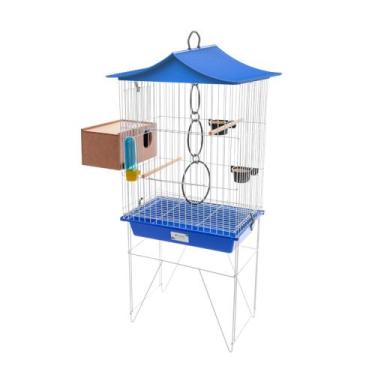 Imagem de Gaiola Mini Viveiro para Pássaros Calopsita Agapornis Ninho Externo Co