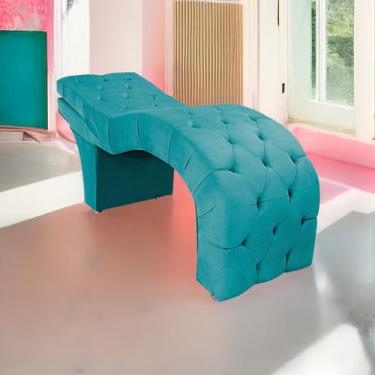 Imagem de Maca Estética com Encosto Dobrável Facial Capitonê Cílios Salão P02 Su