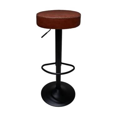 Imagem de Banqueta de Cozinha Alta Giratória Com Regulagem Viena Marrom