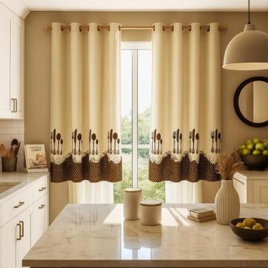 Imagem de Cortina Moderna Para Cozinha 2,70x1,45 Estampada Oferta Mimo - ENTROU 