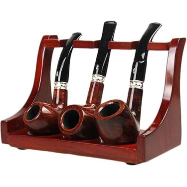 Imagem de Suporte Para Cachimbo De Fumar Suporte Para 3 Cachimbos - Suporte Para Cachimbo De Tabaco De Madeira - Acessórios Para Cachimbo De Tabaco Feitos à Mão