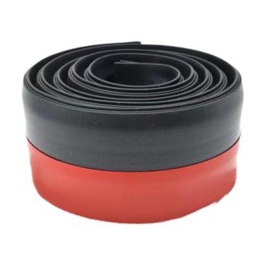 Imagem de Fenteer Batente de porta, vedação em T, vedação acústica para portas com contra rachaduras, Preto