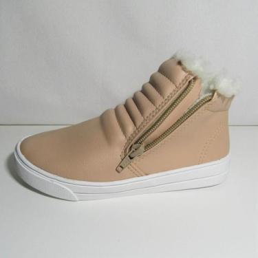 Imagem de Botinha Infantil Peluciada - Charm Calçados, Napa nude, 29