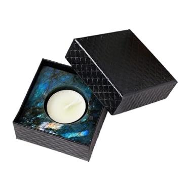 Imagem de Castiçal quadrado feito à mão com cristal de ametista – arte de pedra preciosa elegante para decoração de Halloween, meditação ou presente (lablagite)
