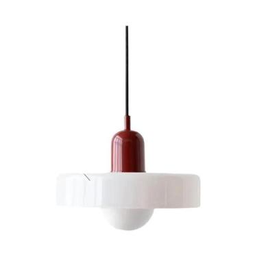 Imagem de Luminária Pendente De Vidro Nórdico Retrô E27 Led Lustre Para Sala De 