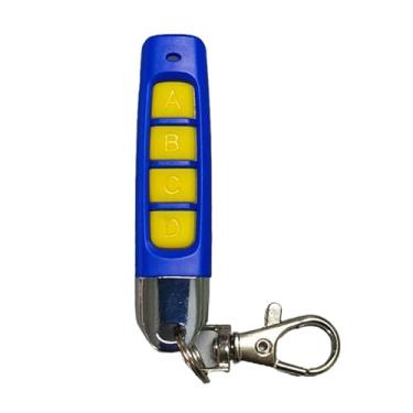 Imagem de Chave de controle remoto universal para casa inteligente, controle remoto, 4 botões, clonagem, controle remoto sem fio, 433 MHz para claraboia de portão de porta de garagem de carro (preto-preto ABCD