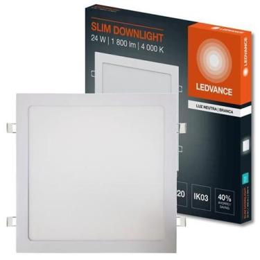 Imagem de Painel Plafon Quadrado Embutir 24w Luz Neutra 4000K - Ledvance