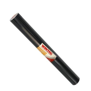 Imagem de Papel Contact Adesivo Preto Semi Brilho, 10 Metros x 45cm, Ideal para Decoração e Revestimento