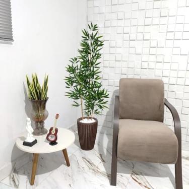 Imagem de Bambu Artificial Mosso 150cm Grande Pedras Vaso Decorativo(Coluna Marrom)