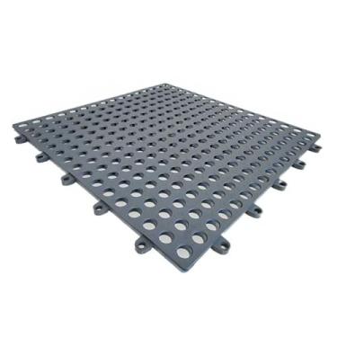 Imagem de Kit 9 PeçAs Tapete Estrado Modular Antiderrapante 30x30 Para Banheiro E Vestiario(CINZA)