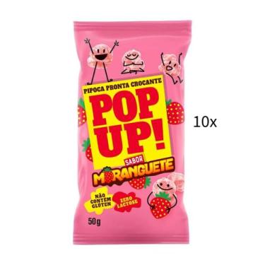 Imagem de 10 Pipoca Pop Up 50g Escolha o Sabor, 10x Moranguete