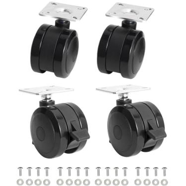 Imagem de BBQ Future Pacote Com 4 Rodízios Trava 69828 E 69827 Para Churrasqueiras Weber Spirit Série 200/300 (Modelos 2013 Mais Recentes) Controles Frontais, Parafusos De Placa Roda Peças Reposição