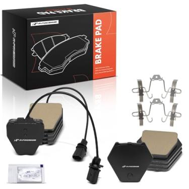 Imagem de A-Premium Substituição da pastilha de freio para Audi A4 1999-2004 A6 A4 Quattro A6 Quattros, sistema de pastilhas de sensor eletrônico de desgaste 8, dianteiro