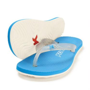 Imagem de Chinelo Kenner Sandália Original New Summer Unissex, Azul, Branco, 43