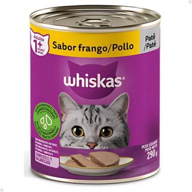 Imagem de Whiskas Gato Adulto Alimento Úmido Patê De Frango Lata 290g