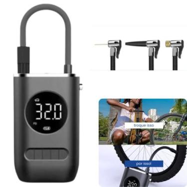 Imagem de Bomba de Ar Car Air Pump Mini Compressor Portátil USB  Ideal para Carr
