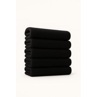 Imagem de 10 panos de copa prato pé de galinha 41x68 preto lmt