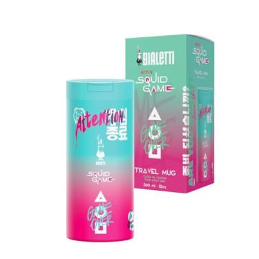 Imagem de Bialetti, Mug em Aço Inox c/Tampa Squid Game Netflix 420ml