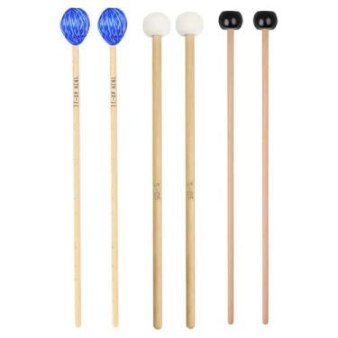 Imagem de simhoa 6 peças de baquetas de percussão com cabo de madeira, acessório para instrumento musical, baquetas para carrilhão, xilofone, palco
