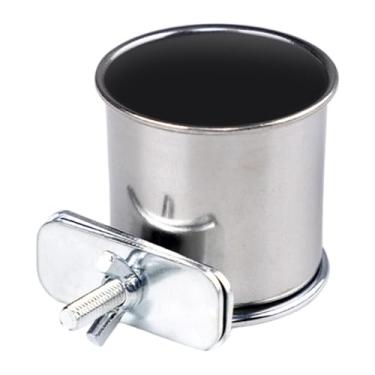Imagem de Whtkoph Alimentador de Pássaros, Copo, Tigela para, Removível, aço Inoxidável Durável, para Periquitos, Araras, Chinchilas, Cacatuas, Periquitos, Diâmetro 5.5 Cm