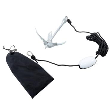 Imagem de munirater Conjunto de âncora dobrável de substituição branca de 1,5 kg para canoas de barcos pequenos