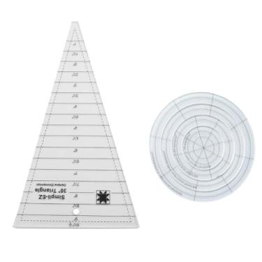 Imagem de 5 peças de modelos de acolchoado de acrílico transparente, régua de placa Dresden para cobertores, artesanato de roupas DIY