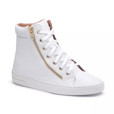 Imagem de Tênis Vegano Cano Alto em material sintético Bawmi, Branco, 34