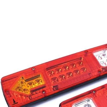 Imagem de Par Lanterna Traseira Caminhão Carretinha Led 12V Luz Seta Ré Freio (1pecas)