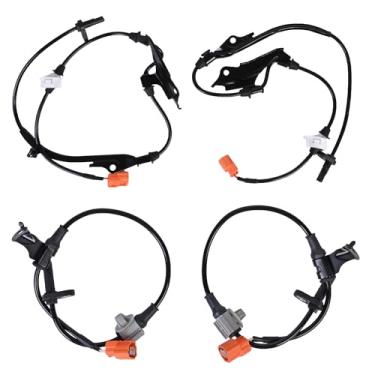 Imagem de Sensor de velocidade da roda ABS Kit de par dianteiro e traseiro e esquerdo e direito compatível com 2004 2005 2006 2007 2008 Acura TSX L4 2.4L Replace# 57455-SDC-013 57450-SDC-013 57475-SEA-013 57475