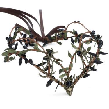 Imagem de Capacete MOSTORY Black Green Antler Crown para mulheres