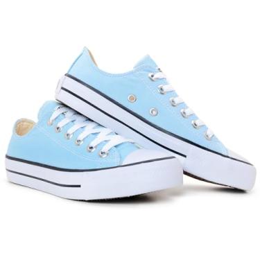 Imagem de Tenis Casual Feminino Masculino All Kalum Star Vulcanizado Confortavel Sola Reta (AZUL BB, BR, Adulto, Numérico, 35)