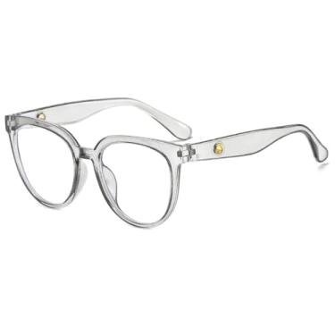 Imagem de Óculos de sol transparentes femininos e masculinos, óculos anti-luz azul tipo olho de gato com bloqueio de luz (6)