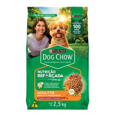 Imagem de Ração para Cães Dog Chow Premium Adultos Minis e Pequenos Sabor Carne 