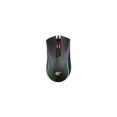 Imagem de Mouse Gamer Havit, RGB, 4800 DPI, 7 Botões, Preto - MS1001S