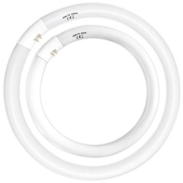 Imagem de Celiwace FC16T9 40 Watt e FC12T9 32W conjunto 6500K, 40.6 cm T9 40W lâmpadas circulares, 30.5 cm 32W circular fluorescente redonda CRI 80, DL 4700 Lumen G10q