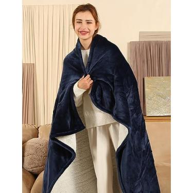 Imagem de ESTINGO Cobertor elétrico aquecido, tamanho completo, cobertor de aquecimento com temporizador ajustável de 1 a 10 horas e 6 níveis de aquecimento, cobertor aquecido com sherpa macio de corpo inteiro