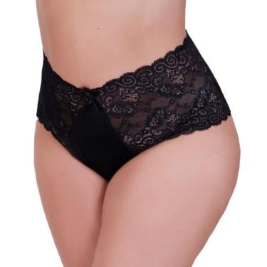 Imagem de Calcinha Plus Size de Renda Tanga Grande Talita - NAKA MODAS, Preto, 5
