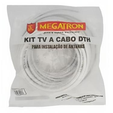 Imagem de Kit 10 Cabos Coaxial Megatron Rg6 67% 15 Metros
