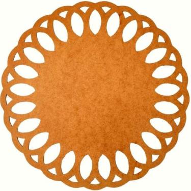 Imagem de Sousplat em MDF Cru Arabesco 35cm - MDF 3mm - Kit C/ 12 Unid. - LENOBR