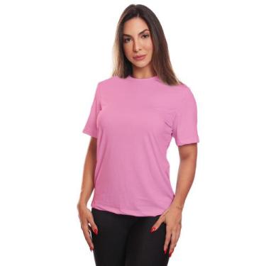 Imagem de Camiseta Feminina Dry Fit Básica Lisa Proteção Solar UV Térmica Blusa 
