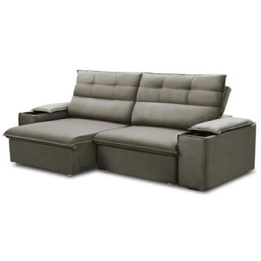Imagem de Sofá Retrátil Reclinável Para Sala 3 Lugares 225cm Gordon F04 Veludo M