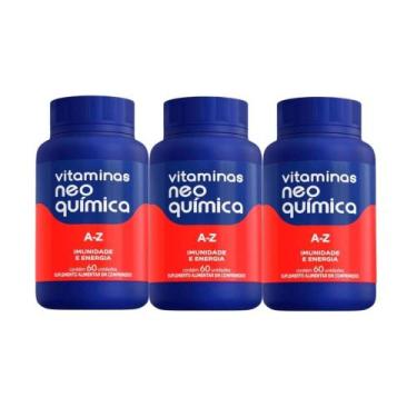Imagem de Kit 3x Vitaminas A-Z 60 Comprimidos - Neo Quimica