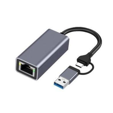 Imagem de Cabo Adaptador 2 Em 1 USB, Tipo C, Para Lan Rj45, 1000m