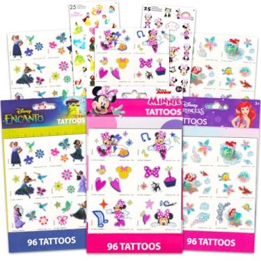 Imagem de Disney Conjunto De Lembrancinhas Festa Para Meninas Da - Pacote Com 288 Tatuagens Temporárias Encanto, Pequena Sereia, Minnie Mouse E Artigos Crianças