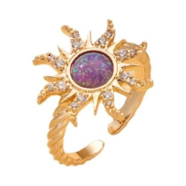 Imagem de Conjunto De Joias Princesa Sun Opal Zircon Com Colar, Anel E Pulseira 